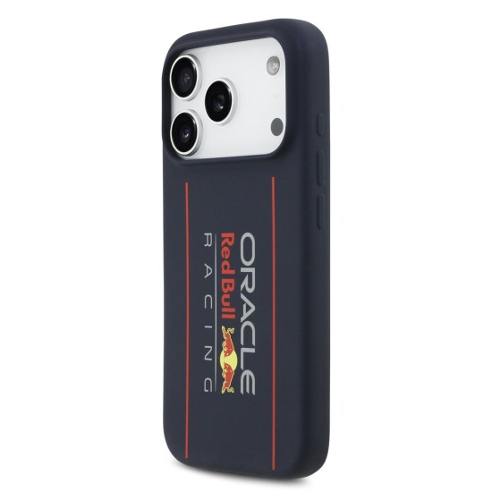 Husa Red Bull Silicone Vertical Logo MagSafe pentru iPhone 17 Pro, Bleumarin (Bakr, RBHMP17L24SIOLRV) by www.silkase.ro