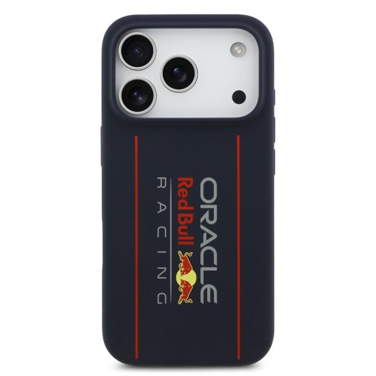Husa Red Bull Silicone Vertical Logo MagSafe pentru iPhone 17 Pro, Bleumarin (Bakr, RBHMP17L24SIOLRV) by www.silkase.ro