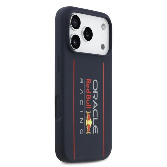 Husa Red Bull Silicone Vertical Logo MagSafe pentru iPhone 17 Pro, Bleumarin (Bakr, RBHMP17L24SIOLRV) by www.silkase.ro