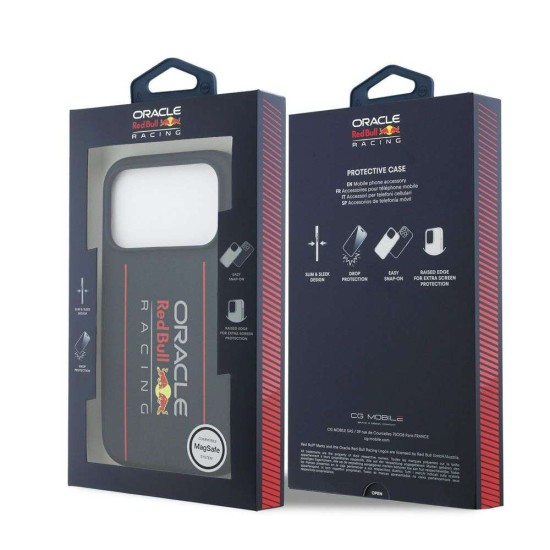 Husa Red Bull Silicone Vertical Logo MagSafe pentru iPhone 17 Pro, Bleumarin (Bakr, RBHMP17L24SIOLRV) by www.silkase.ro