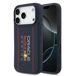 Husa Red Bull Silicone Vertical Logo MagSafe pentru iPhone 17 Pro Max, Bleumarin