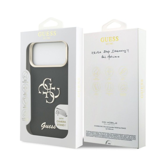 Husa Guess PU Grained 4G Logo Stand Camera Frame pentru iPhone 17 Pro Max, Neagra Husa Guess PU Grained 4G Logo Stand Camera Frame pentru iPhone 17 Pro Max, Neagra (Bakr, GUHCP17XPCS4GSK) by www.silkase.ro