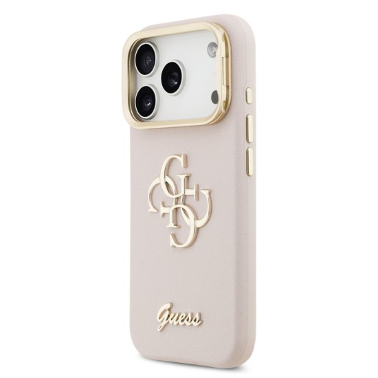 Husa Guess PU Grained 4G Logo Stand Camera Frame pentru iPhone 17 Pro, Roz Husa Guess PU Grained 4G Logo Stand Camera Frame pentru iPhone 17 Pro, Roz (Bakr, GUHCP17LPCS4GSP) by www.silkase.ro