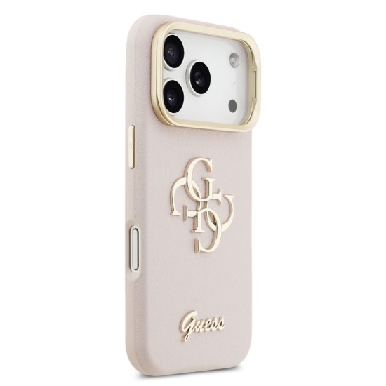 Husa Guess PU Grained 4G Logo Stand Camera Frame pentru iPhone 17 Pro, Roz Husa Guess PU Grained 4G Logo Stand Camera Frame pentru iPhone 17 Pro, Roz (Bakr, GUHCP17LPCS4GSP) by www.silkase.ro