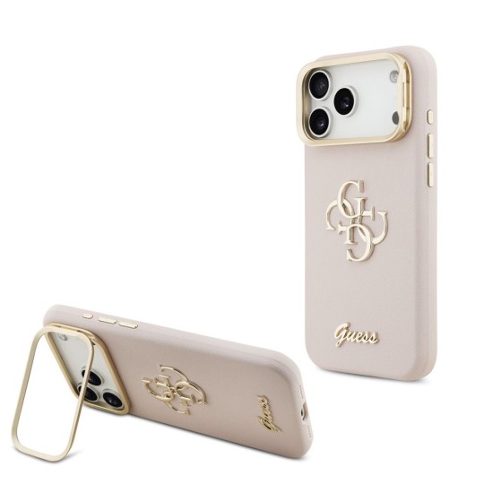 Husa Guess PU Grained 4G Logo Stand Camera Frame pentru iPhone 17 Pro Max, Roz Husa Guess PU Grained 4G Logo Stand Camera Frame pentru iPhone 17 Pro Max, Roz (Bakr, GUHCP17XPCS4GSP) by www.silkase.ro