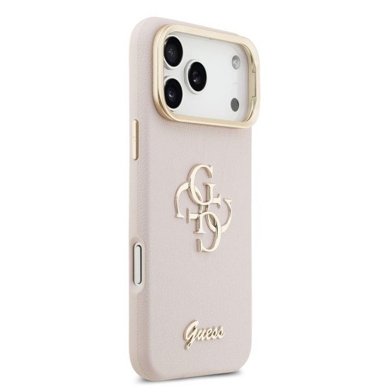 Husa Guess PU Grained 4G Logo Stand Camera Frame pentru iPhone 17 Pro Max, Roz Husa Guess PU Grained 4G Logo Stand Camera Frame pentru iPhone 17 Pro Max, Roz (Bakr, GUHCP17XPCS4GSP) by www.silkase.ro