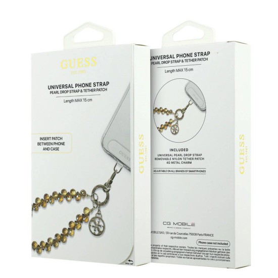 Curea de Mână Universală Guess Crystals 4G Charm, Aurie (Bakr, GUUCMDG4CD) by www.silkase.ro