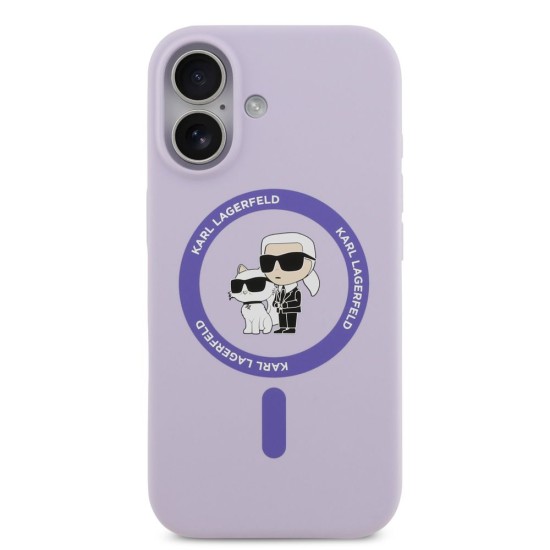 Husa Karl Lagerfeld Liquid Silicone Karl and Choupette MagSafe pentru iPhone 17, Mov Husa Karl Lagerfeld Liquid Silicone Karl and Choupette MagSafe pentru iPhone 17, Mov (Bakr, KLHMP17SSCMKCRHU) by www.silkase.ro