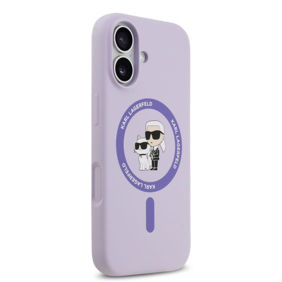 Husa Karl Lagerfeld Liquid Silicone Karl and Choupette MagSafe pentru iPhone 17, Mov Husa Karl Lagerfeld Liquid Silicone Karl and Choupette MagSafe pentru iPhone 17, Mov (Bakr, KLHMP17SSCMKCRHU) by www.silkase.ro