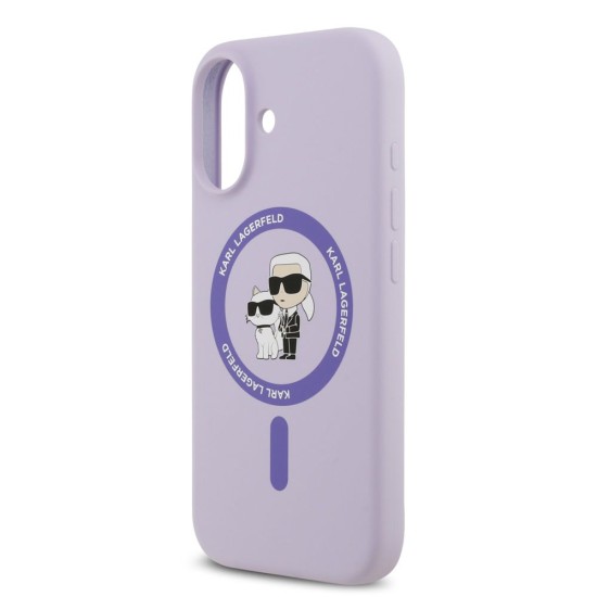 Husa Karl Lagerfeld Liquid Silicone Karl and Choupette MagSafe pentru iPhone 17, Mov Husa Karl Lagerfeld Liquid Silicone Karl and Choupette MagSafe pentru iPhone 17, Mov (Bakr, KLHMP17SSCMKCRHU) by www.silkase.ro