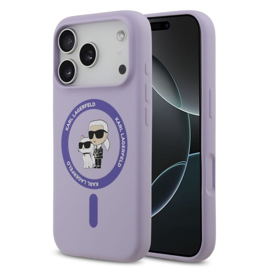 Husă Karl Lagerfeld Liquid Silicone Karl and Choupette MagSafe pentru iPhone 17 Pro Mov Husă Karl Lagerfeld Liquid Silicone Karl and Choupette MagSafe pentru iPhone 17 Pro Mov (Bakr, KLHMP17LSCMKCRHU) by www.silkase.ro
