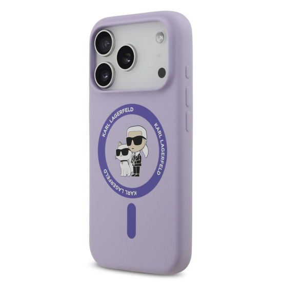 Husă Karl Lagerfeld Liquid Silicone Karl and Choupette MagSafe pentru iPhone 17 Pro Mov Husă Karl Lagerfeld Liquid Silicone Karl and Choupette MagSafe pentru iPhone 17 Pro Mov (Bakr, KLHMP17LSCMKCRHU) by www.silkase.ro