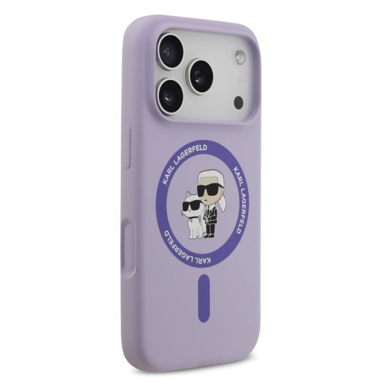 Husă Karl Lagerfeld Liquid Silicone Karl and Choupette MagSafe pentru iPhone 17 Pro Mov Husă Karl Lagerfeld Liquid Silicone Karl and Choupette MagSafe pentru iPhone 17 Pro Mov (Bakr, KLHMP17LSCMKCRHU) by www.silkase.ro