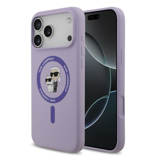 Husă Karl Lagerfeld Liquid Silicone Karl and Choupette MagSafe pentru iPhone 17 Pro Max Mov Husă Karl Lagerfeld Liquid Silicone Karl and Choupette MagSafe pentru iPhone 17 Pro Max Mov (Bakr, KLHMP17XSCMKCRHU) by www.silkase.ro