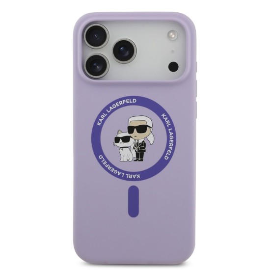 Husă Karl Lagerfeld Liquid Silicone Karl and Choupette MagSafe pentru iPhone 17 Pro Max Mov Husă Karl Lagerfeld Liquid Silicone Karl and Choupette MagSafe pentru iPhone 17 Pro Max Mov (Bakr, KLHMP17XSCMKCRHU) by www.silkase.ro