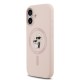Husa Karl Lagerfeld Liquid Silicone Karl and Choupette MagSafe pentru iPhone 17, Roz (Bakr, KLHMP17SSCMKCRHP) by www.silkase.ro