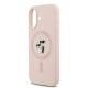 Husa Karl Lagerfeld Liquid Silicone Karl and Choupette MagSafe pentru iPhone 17, Roz (Bakr, KLHMP17SSCMKCRHP) by www.silkase.ro