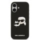Husa Karl Lagerfeld Liquid Silicone Double Heads MagSafe pentru iPhone 17, Neagra (Bakr, KLHMP17SSKCHPPLK) by www.silkase.ro