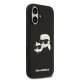 Husa Karl Lagerfeld Liquid Silicone Double Heads MagSafe pentru iPhone 17, Neagra (Bakr, KLHMP17SSKCHPPLK) by www.silkase.ro