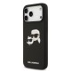 Husa Karl Lagerfeld Liquid Silicone Double Heads MagSafe pentru iPhone 17 Pro Max, Neagra (Bakr, KLHMP17XSKCHPPLK) by www.silkase.ro