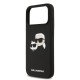 Husa Karl Lagerfeld Liquid Silicone Double Heads MagSafe pentru iPhone 17 Pro Max, Neagra (Bakr, KLHMP17XSKCHPPLK) by www.silkase.ro