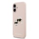 Husa Karl Lagerfeld Liquid Silicone Double Heads MagSafe pentru iPhone 17, Roz (Bakr, KLHMP17SSKCHPPLP) by www.silkase.ro