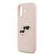 Husa Karl Lagerfeld Liquid Silicone Double Heads MagSafe pentru iPhone 17, Roz (Bakr, KLHMP17SSKCHPPLP) by www.silkase.ro