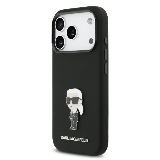 Husa Karl Lagerfeld Liquid Silicone Metal Ikonik pentru iPhone 17 Pro, Neagra Husa Karl Lagerfeld Liquid Silicone Metal Ikonik pentru iPhone 17 Pro, Neagra (Bakr, KLHCP17LSMHKNPK) by www.silkase.ro