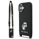 Husa Crossbody Karl Lagerfeld Saffiano Metal Karl and Choupette pentru iPhone 17, Neagra Husa Crossbody Karl Lagerfeld Saffiano Metal Karl and Choupette pentru iPhone 17, Neagra (Bakr, KLHCP17SSAKCPBK) by www.silkase.ro