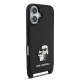 Husa Crossbody Karl Lagerfeld Saffiano Metal Karl and Choupette pentru iPhone 17, Neagra Husa Crossbody Karl Lagerfeld Saffiano Metal Karl and Choupette pentru iPhone 17, Neagra (Bakr, KLHCP17SSAKCPBK) by www.silkase.ro