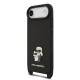 Husa Crossbody Karl Lagerfeld Saffiano Metal Karl and Choupette pentru iPhone Air, Neagra (Bakr, KLHCP17MSAKCPBK) by www.silkase.ro
