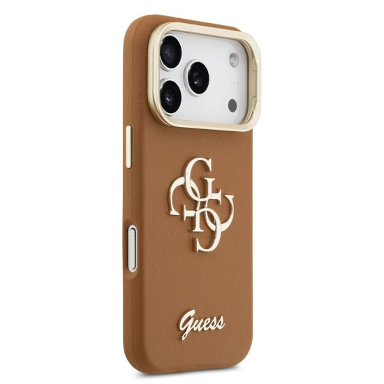 Husa Guess PU Grained 4G Logo Stand Camera Frame pentru iPhone 17 Pro, Maro Husa Guess PU Grained 4G Logo Stand Camera Frame pentru iPhone 17 Pro, Maro (Bakr, GUHCP17LPCS4GSW) by www.silkase.ro