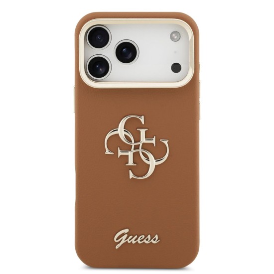 Husa Guess PU Grained 4G Logo Stand Camera Frame pentru iPhone 17 Pro Max, Maro Husa Guess PU Grained 4G Logo Stand Camera Frame pentru iPhone 17 Pro Max, Maro (Bakr, GUHCP17XPCS4GSW) by www.silkase.ro