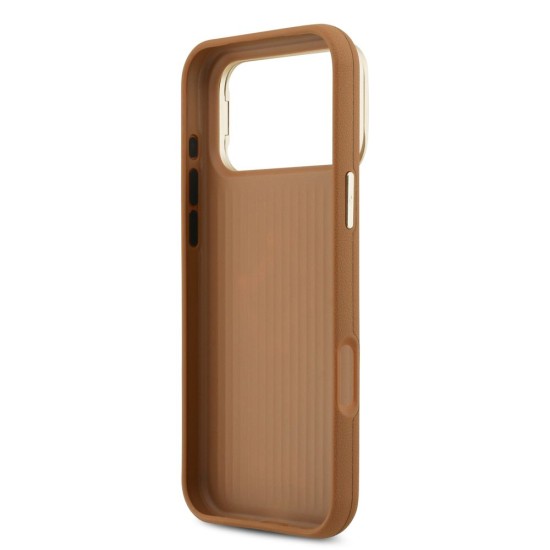 Husa Guess PU Grained 4G Logo Stand Camera Frame pentru iPhone 17 Pro Max, Maro Husa Guess PU Grained 4G Logo Stand Camera Frame pentru iPhone 17 Pro Max, Maro (Bakr, GUHCP17XPCS4GSW) by www.silkase.ro