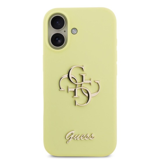 Husa Guess Liquid Silicone 4G Metal Logo pentru iPhone 17, Galbena Husa Guess Liquid Silicone 4G Metal Logo pentru iPhone 17, Galbena (Bakr, GUHCP17SSC4GLMY) by www.silkase.ro