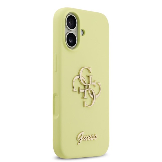 Husa Guess Liquid Silicone 4G Metal Logo pentru iPhone 17, Galbena Husa Guess Liquid Silicone 4G Metal Logo pentru iPhone 17, Galbena (Bakr, GUHCP17SSC4GLMY) by www.silkase.ro
