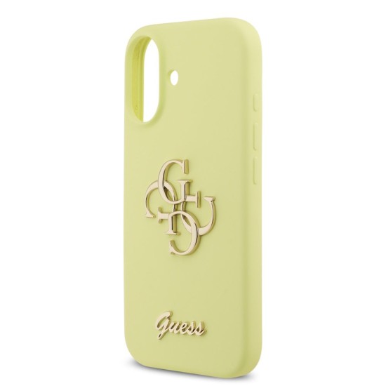 Husa Guess Liquid Silicone 4G Metal Logo pentru iPhone 17, Galbena Husa Guess Liquid Silicone 4G Metal Logo pentru iPhone 17, Galbena (Bakr, GUHCP17SSC4GLMY) by www.silkase.ro