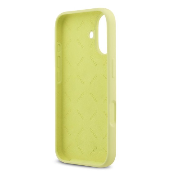 Husa Guess Liquid Silicone 4G Metal Logo pentru iPhone 17, Galbena Husa Guess Liquid Silicone 4G Metal Logo pentru iPhone 17, Galbena (Bakr, GUHCP17SSC4GLMY) by www.silkase.ro