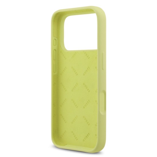 Husa Guess Liquid Silicone 4G Metal Logo pentru iPhone 17 Pro, Galbena Husa Guess Liquid Silicone 4G Metal Logo pentru iPhone 17 Pro, Galbena (Bakr, GUHCP17LSC4GLMY) by www.silkase.ro