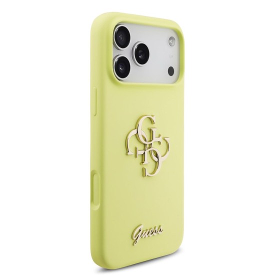 Husa Guess Liquid Silicone 4G Metal Logo pentru iPhone 17 Pro Max, Galbena Husa Guess Liquid Silicone 4G Metal Logo pentru iPhone 17 Pro Max, Galbena (Bakr, GUHCP17XSC4GLMY) by www.silkase.ro