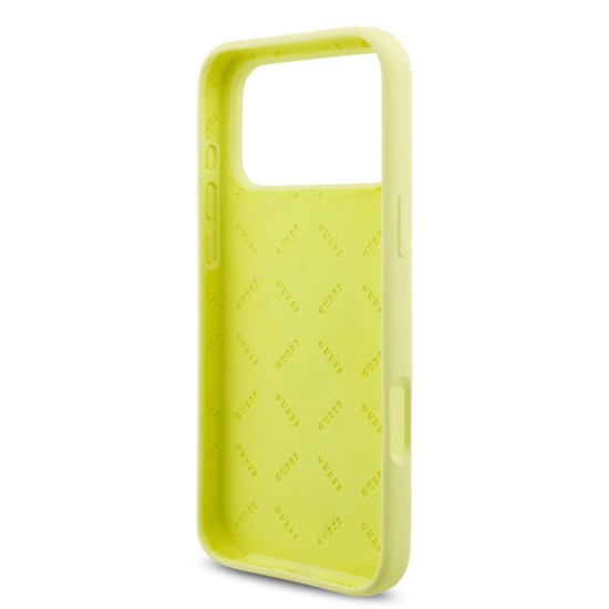 Husa Guess Liquid Silicone 4G Metal Logo pentru iPhone 17 Pro Max, Galbena Husa Guess Liquid Silicone 4G Metal Logo pentru iPhone 17 Pro Max, Galbena (Bakr, GUHCP17XSC4GLMY) by www.silkase.ro