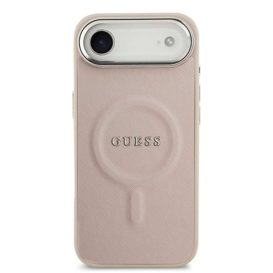 Husa Guess PU Saffiano MagSafe pentru iPhone Air, Roz (Bakr, GUHMP17MPSAREGSP) by www.silkase.ro