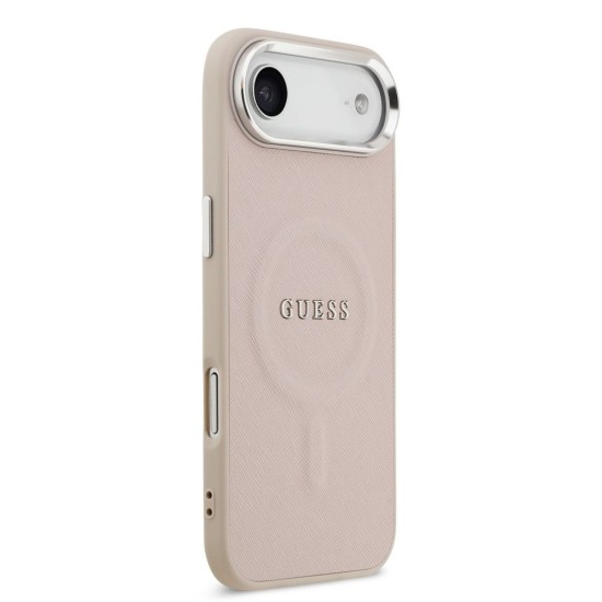 Husa Guess PU Saffiano MagSafe pentru iPhone Air, Roz (Bakr, GUHMP17MPSAREGSP) by www.silkase.ro