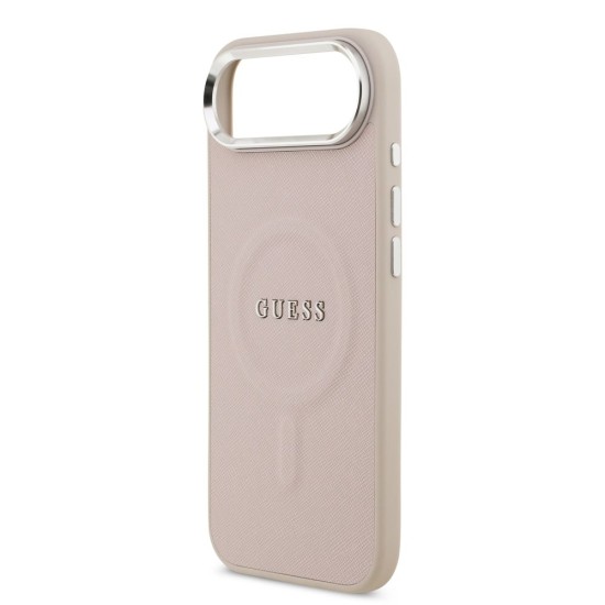 Husa Guess PU Saffiano MagSafe pentru iPhone Air, Roz (Bakr, GUHMP17MPSAREGSP) by www.silkase.ro