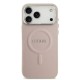 Husa Guess PU Saffiano MagSafe pentru iPhone 17 Pro, Roz (Bakr, GUHMP17LPSAREGSP) by www.silkase.ro