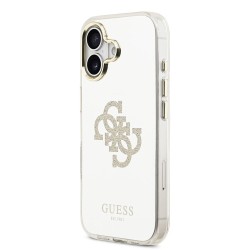 Husa Guess Mirror 4G Glitter Logo MagSafe pentru iPhone 17, Aurie