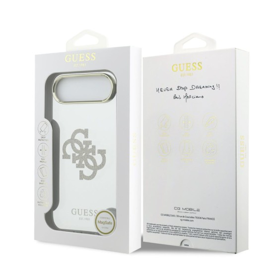Husa Guess Mirror 4G Glitter Logo MagSafe pentru iPhone Air, Aurie Husa Guess Mirror 4G Glitter Logo MagSafe pentru iPhone Air, Aurie (Bakr, GUHMP17MHMR4GDG) by www.silkase.ro