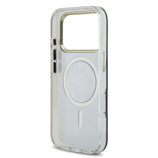 Husa Guess Mirror 4G Glitter Logo MagSafe pentru iPhone 17 Pro Max, Aurie (Bakr, GUHMP17XHMR4GDG) by www.silkase.ro