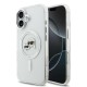 Husa Karl Lagerfeld IML K&CH Heads Metal Frame MagSafe pentru iPhone 17, Transparenta (Bakr, KLHMP17SHLSKCH) by www.silkase.ro