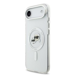 Husa Karl Lagerfeld IML K&CH Heads Metal Frame MagSafe pentru iPhone Air, Transparenta Husa Karl Lagerfeld IML K&CH Heads Metal Frame MagSafe pentru iPhone Air, Transparenta